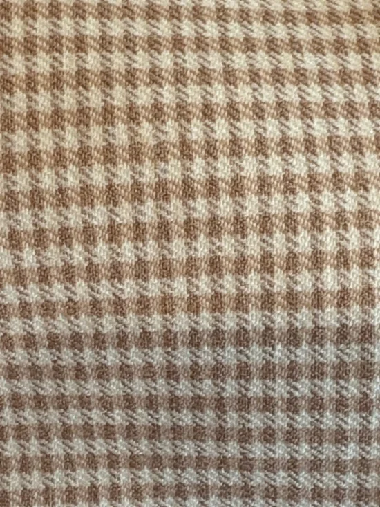 New Nanette Lepore Tan and White Checked Cropped Pull-On Pants - Picture 11 of 11